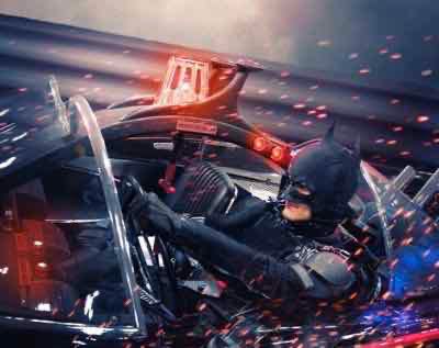 batman in batmobile